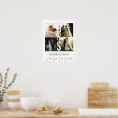 Poster Un an ensemble Anniversaire Mariage 4 Photo Post (Cuisine)
