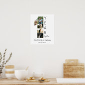 Poster Un an ensemble Anniversaire Mariage 5 Photo (Cuisine)
