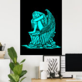 Poster Un ange endormi sur la pierre (Bureau à domicile)