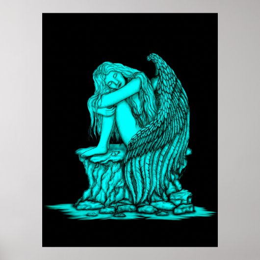 Poster Un ange endormi sur la pierre (Devant)