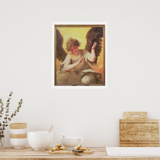 Poster Un ange tenant une flacon en verre (Cuisine)