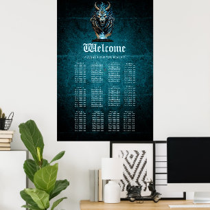 Poster Un animal bleu féroce, une créature majestueuse