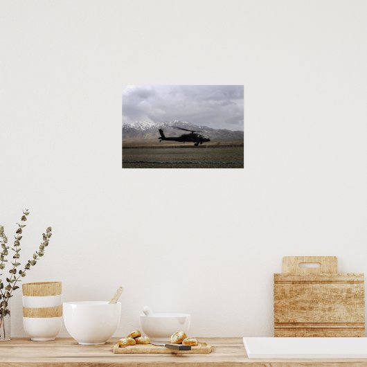 Poster Un Apache AH-64A décolle (Cuisine)
