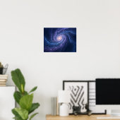Poster Un aperçu du Cosmos : une galaxie spirale torride (Bureau à domicile)