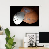 Poster Un Appareil Spatial Encaissé D'Aérocoque En Approc (Bureau à domicile)