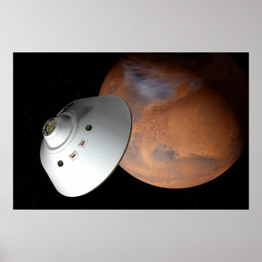 Poster Un Appareil Spatial Encaissé D'Aérocoque En Approc (Devant)