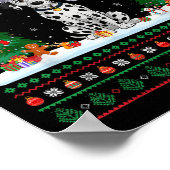 Poster Un arbre de Noël éclaire le Chien dalmate Père Noë (Coin)