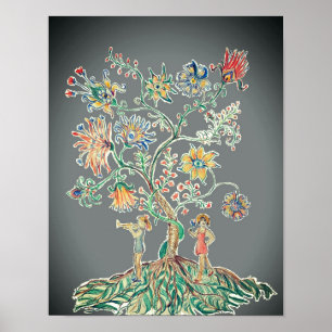 Poster Un arbre de vie moderne