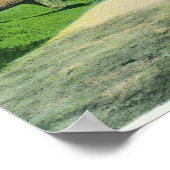 Poster Un arbre tombé sur la scène du parc Woodland (Coin)