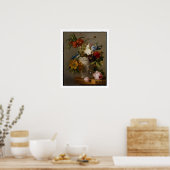 Poster Un arrangement avec les fleurs, 19ème siècle (Cuisine)