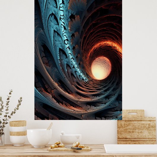 Poster Un art fractal hypnotique (Cuisine)