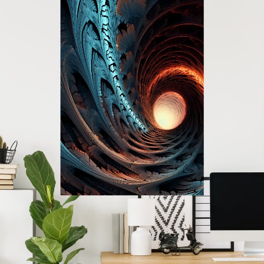 Poster Un art fractal hypnotique (Bureau à domicile)