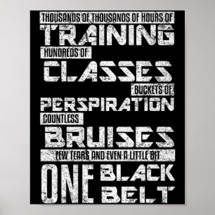 Poster Un art martial de ceinture noire Jiu Jitsu Karate