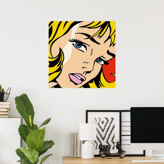 Poster Un art pop vectorisé et retravaillé de Roy Lichten (Bureau à domicile)