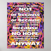 Poster Un artiste est... (Devant)