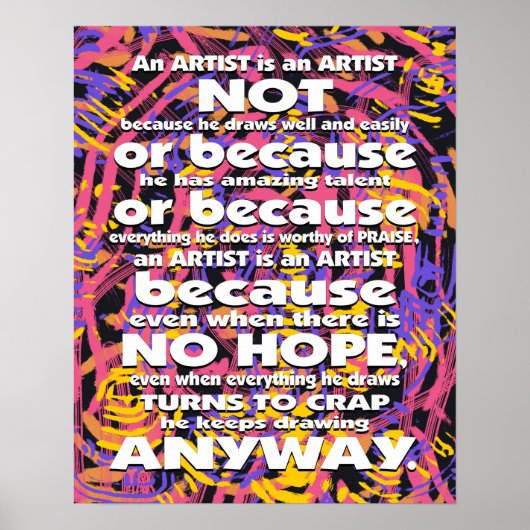 Poster Un artiste est... (Devant)