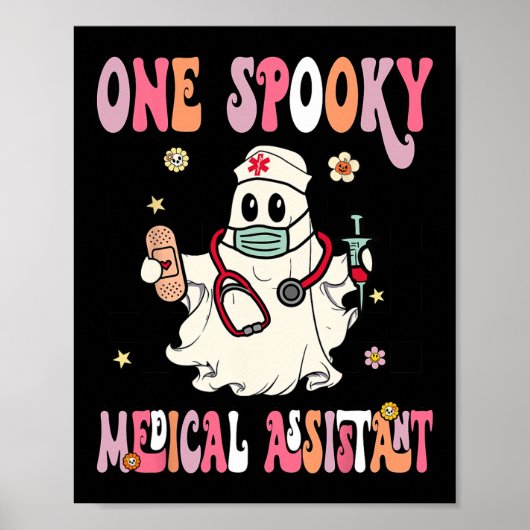 Poster Un assistant Médicale Éffrayant Ghost Halloween CM (Devant)