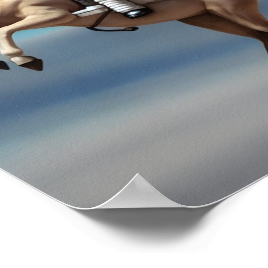 Poster Un astronaute à cheval dans l'espace (Coin)