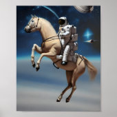 Poster Un astronaute à cheval dans l'espace (Devant)