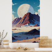 Poster Un astronaute à la découverte d'un vaste désert Al (Cuisine)