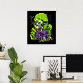 Poster Un astronaute Alien de l'espace enlève un complot  (Bureau à domicile)