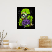 Poster Un astronaute Alien de l'espace enlève un complot  (Cuisine)
