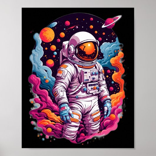 Poster Un astronaute perdu dans la galaxie (Devant)