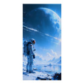 Poster Un astronaute solitaire à la peinture à l'huile oc (Devant)