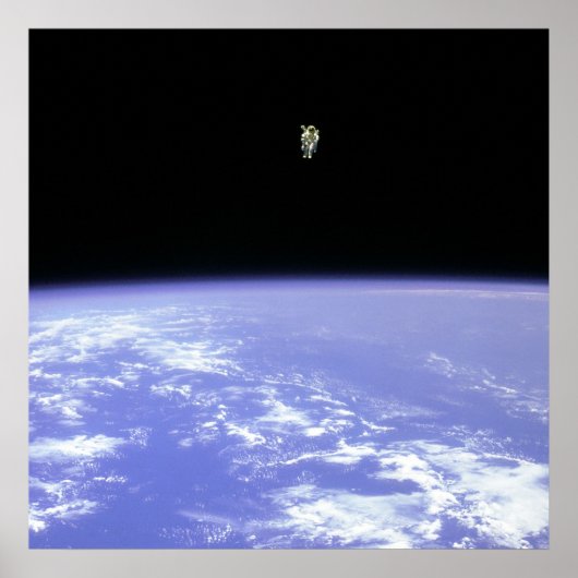 Poster Un astronaute utilise une unité de manutention dan (Devant)