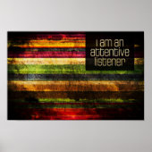 Poster "Un auditeur attentif" Motivation Affirmation (Devant)