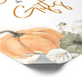 Poster Un Baby shower d'automne un peu Citrouille Livres  (Coin)