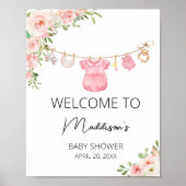 Poster Un Baby shower de  de vêtements pour bébé doux (Devant)