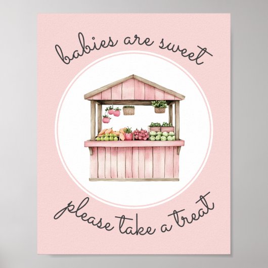 Poster Un Baby shower de marché pour les agriculteurs ros (Devant)
