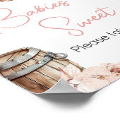 Poster Un Baby shower petite fille Les bébés sont doux (Coin)