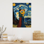 Poster Un baiser dans la nuit étoilée (Cuisine)