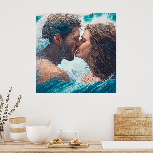 Poster Un baiser dans les vagues (Cuisine)