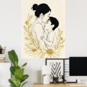 Poster Un baiser de réconfort (Bureau à domicile)
