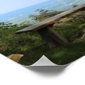 Poster Un banc avec vue sur Hawk Mountain (Coin)