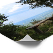 Poster Un banc avec vue sur Hawk Mountain (Coin)