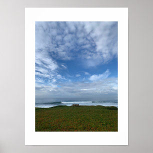 Poster Un banc solitaire en Californie Photographie coule