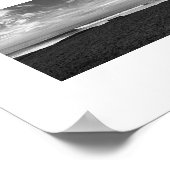 Poster Un banc solitaire Photographie noir et blanc (Coin)