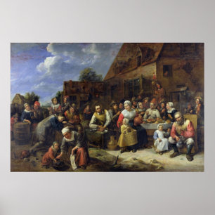 Poster Un banquet de village