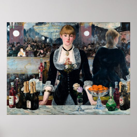 Poster Un bar aux Folies-Bergère par Édouard Manet (Devant)