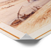 Poster Un bateau à vapeur turc remontant le canal de Suez (Coin)