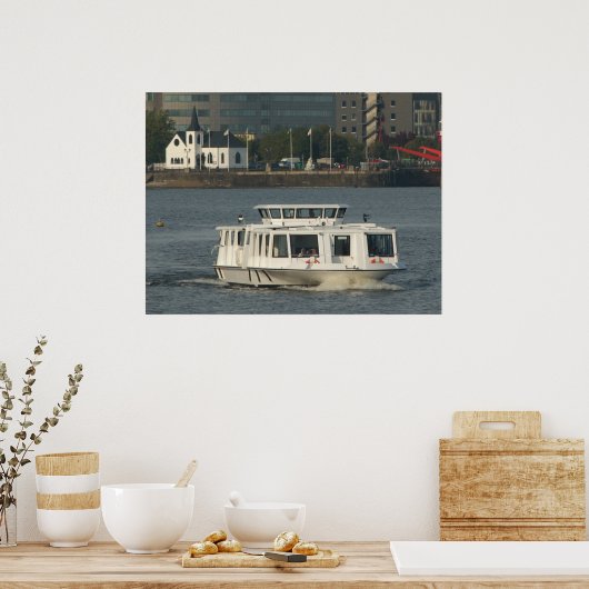 Poster Un bateau-bus à Cardiff Bay (Cuisine)