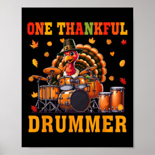 Poster Un batteur reconnaissant d'instrument de dinde de