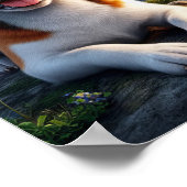 Poster Un Beagle de charme dans une campagne rustique (Coin)
