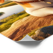 Poster Un Beagle de charme dans une campagne rustique (Coin)