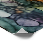 Poster Un beau chat gingembre dans un champ de lavande (Coin)