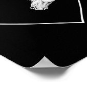 Poster Un Beau Cheval Blanc Pour L'Équitation Filles Coeu (Coin)